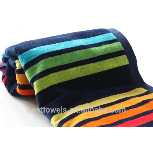 High quality 100%cotton cut pile terry jacquard bath towel